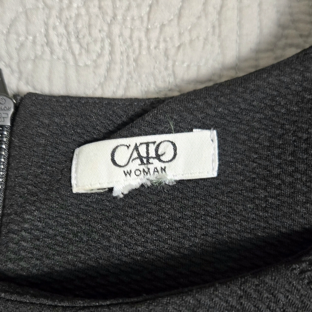 Cato Black Sheath Style Asymetrical hem Dress. 18W - Picture 12 of 13